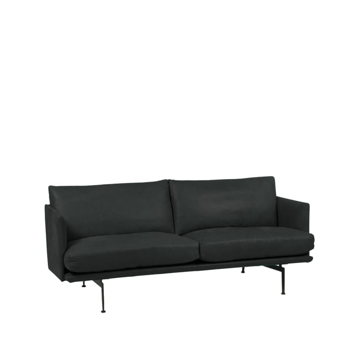 Electra sofa - 3-seters skinn vintage grey-svart - Bröderna Anderssons