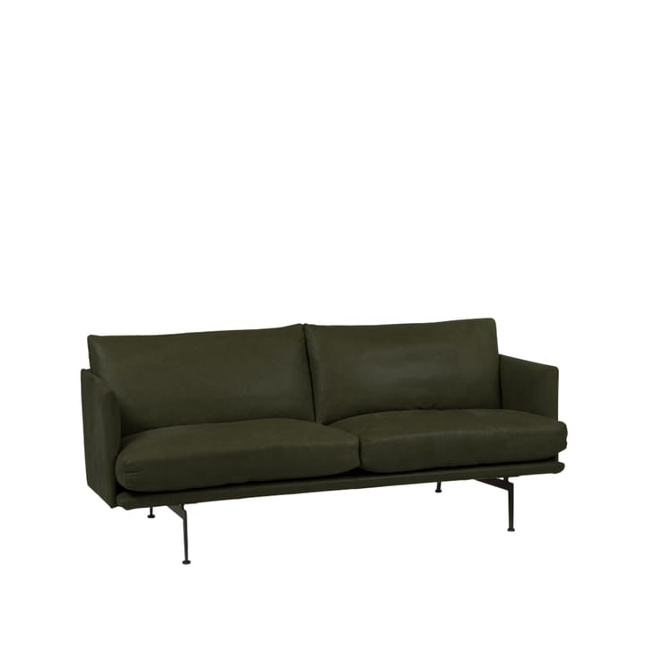 Electra sofa - 3-seters skinn vintage olive-svart - Bröderna Anderssons