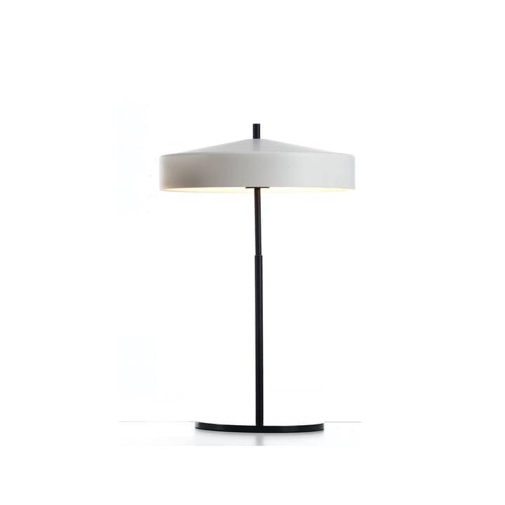 Cymbal bordlampe - hvit matt, sort ledning - Bsweden