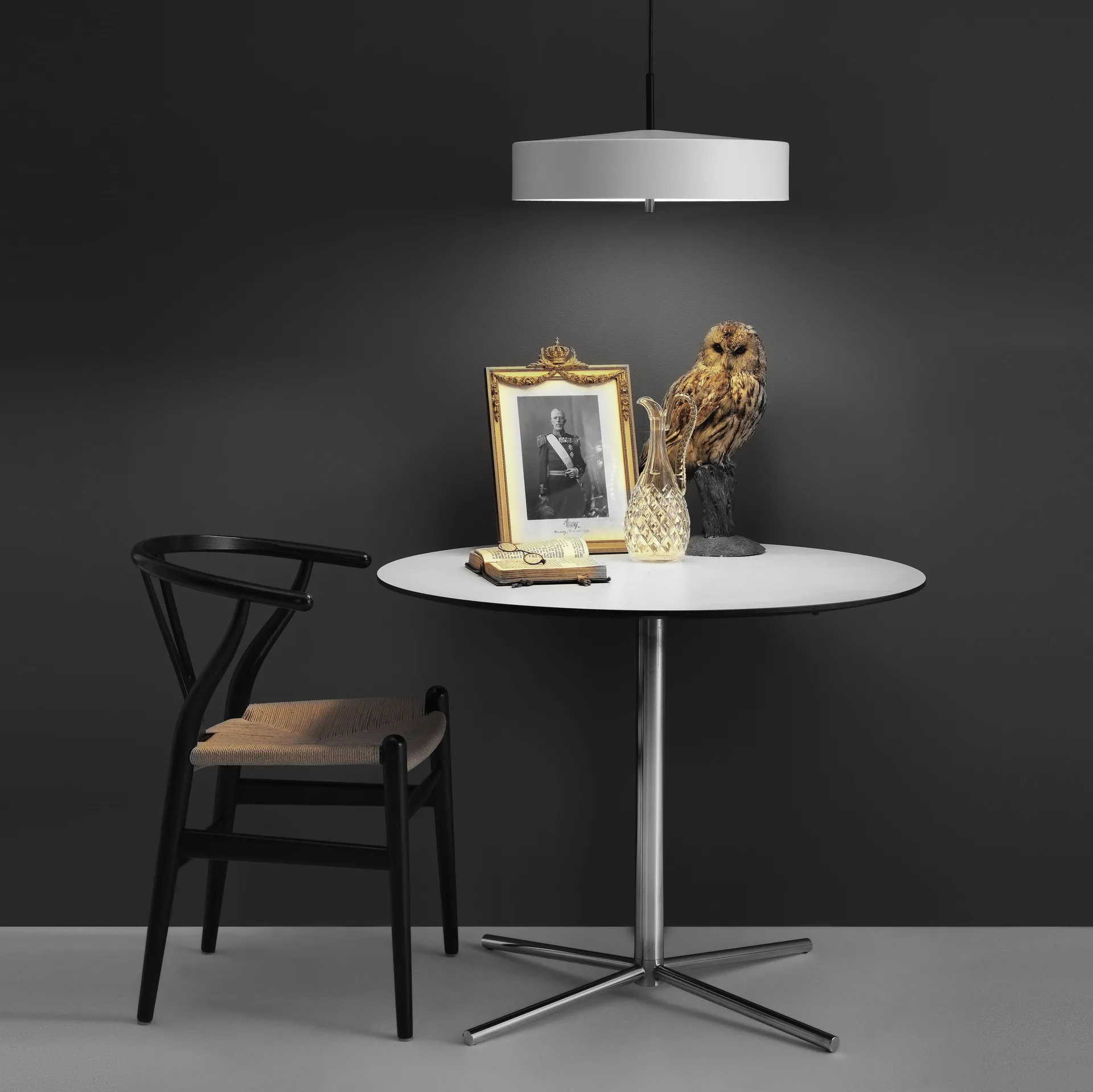 Cymbal lampe, Hvit 46 cm Bsweden