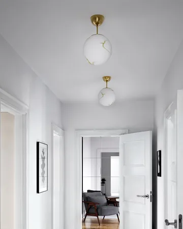 Bellagio pendel Ø25 cm - Messing-hvit - By Rydéns