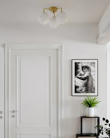 Bellagio plafond 3-lite - Messing-hvit - By Rydéns