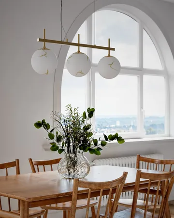 Bellagio taklampe 3-lite - Messing-hvit - By Rydéns