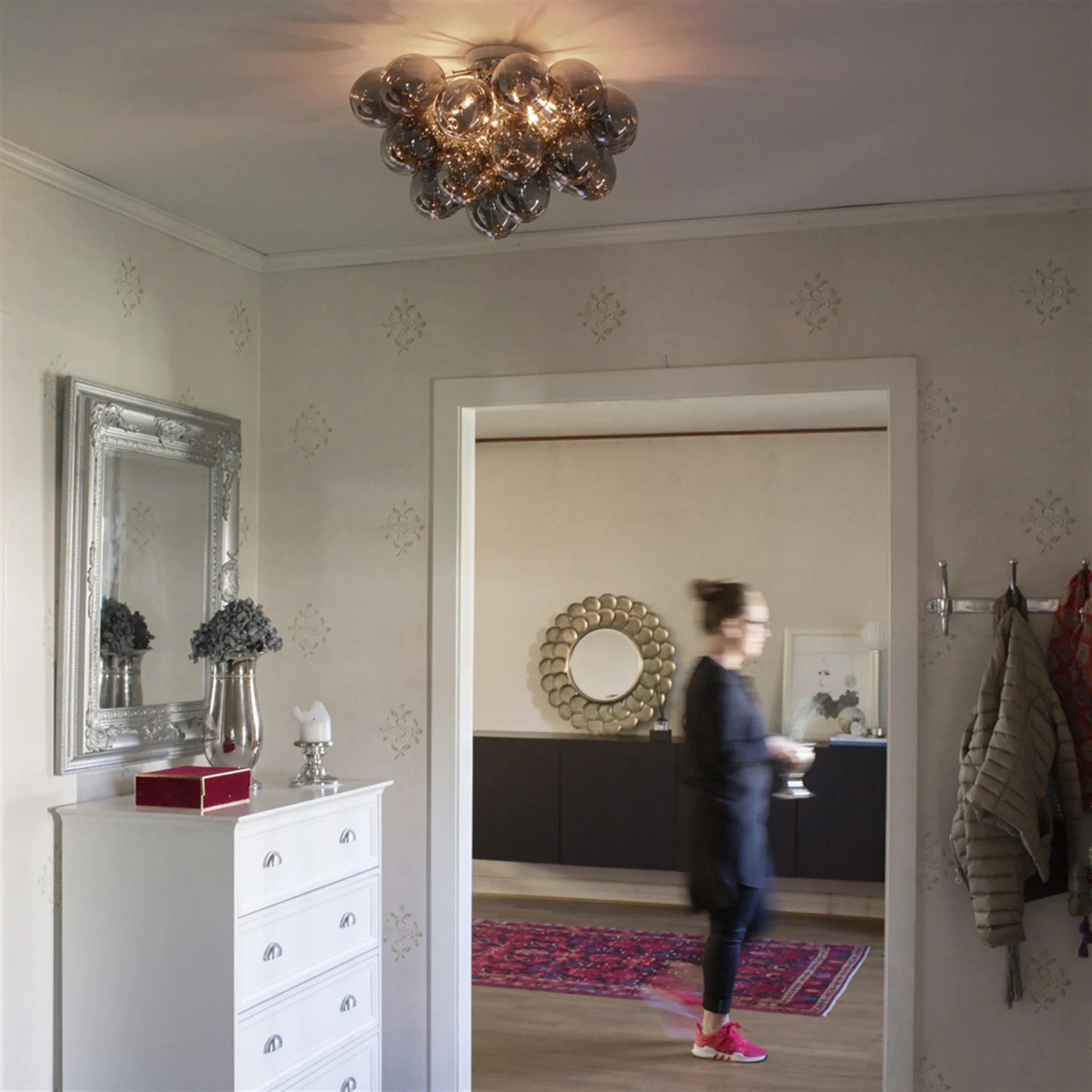 Gross plafond Ø 50 cm, røyket grå By Rydéns