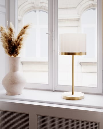 Marcel bordlampe 55 cm - Messing-hvit - By Rydéns
