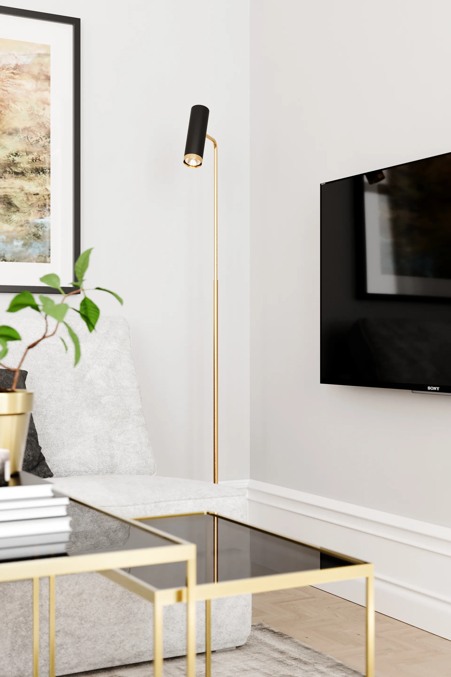 Puls gulvlampe, Svart matt By Rydéns