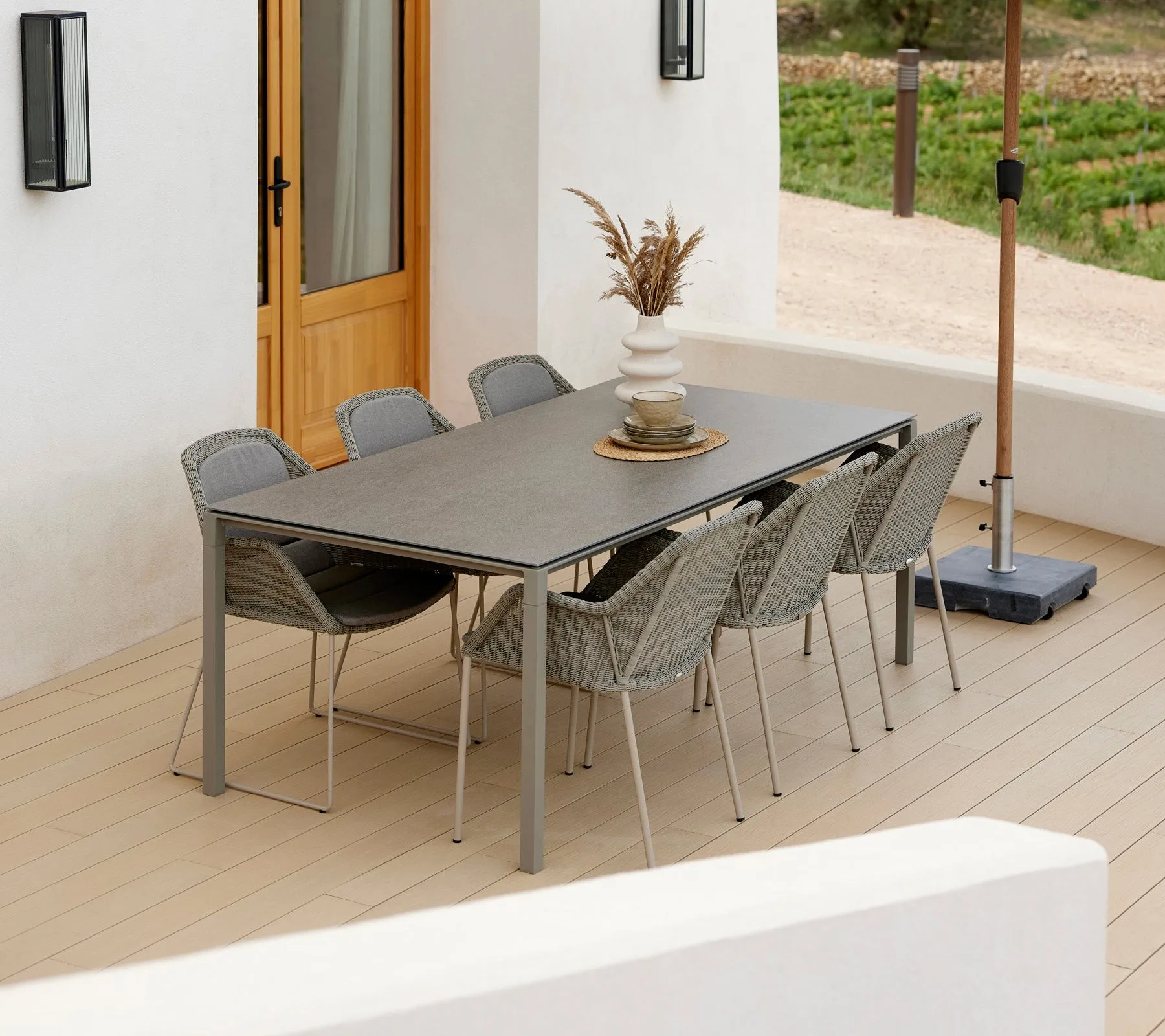 Breeze stablebar karmstol weave, Taupe Cane-line