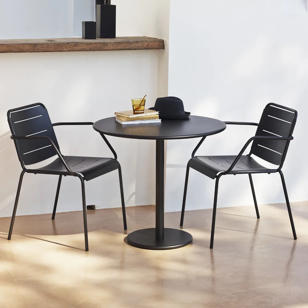Go kafébord Ø80 cm, Lava grey-lava grey Cane-line