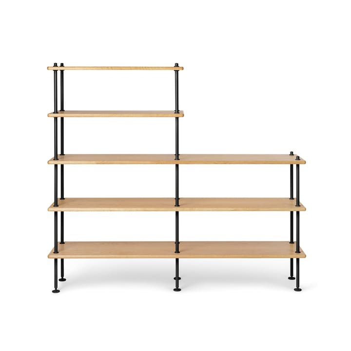 BM0253 150x129 cm hyllesystem, Oljet eik-svart Carl Hansen & Søn