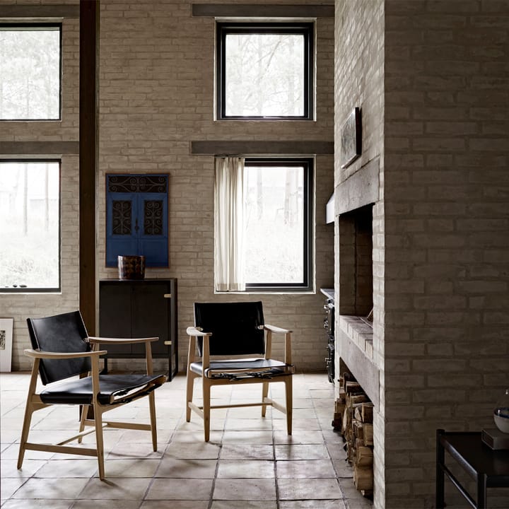 BM1106 Huntsman Chair, natur-oljet eik-rustfritt stål Carl Hansen & Søn