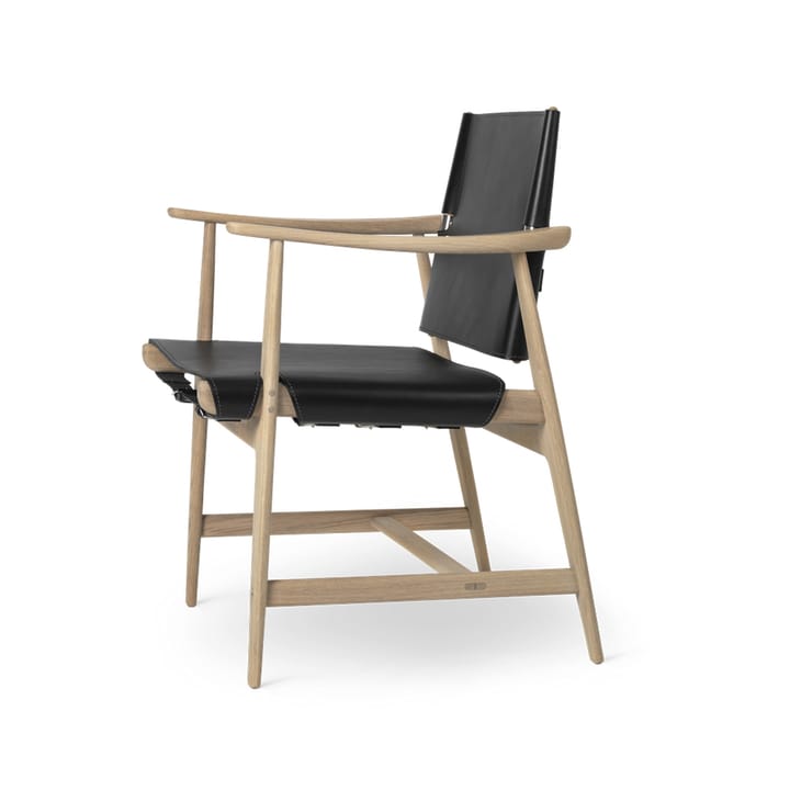 BM1106 Huntsman Chair - svart-hvitoljet eik-messing - Carl Hansen & Søn