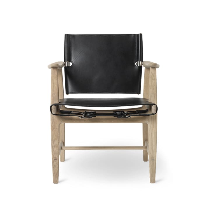 BM1106 Huntsman Chair, svart-hvitoljet eik-messing Carl Hansen & Søn