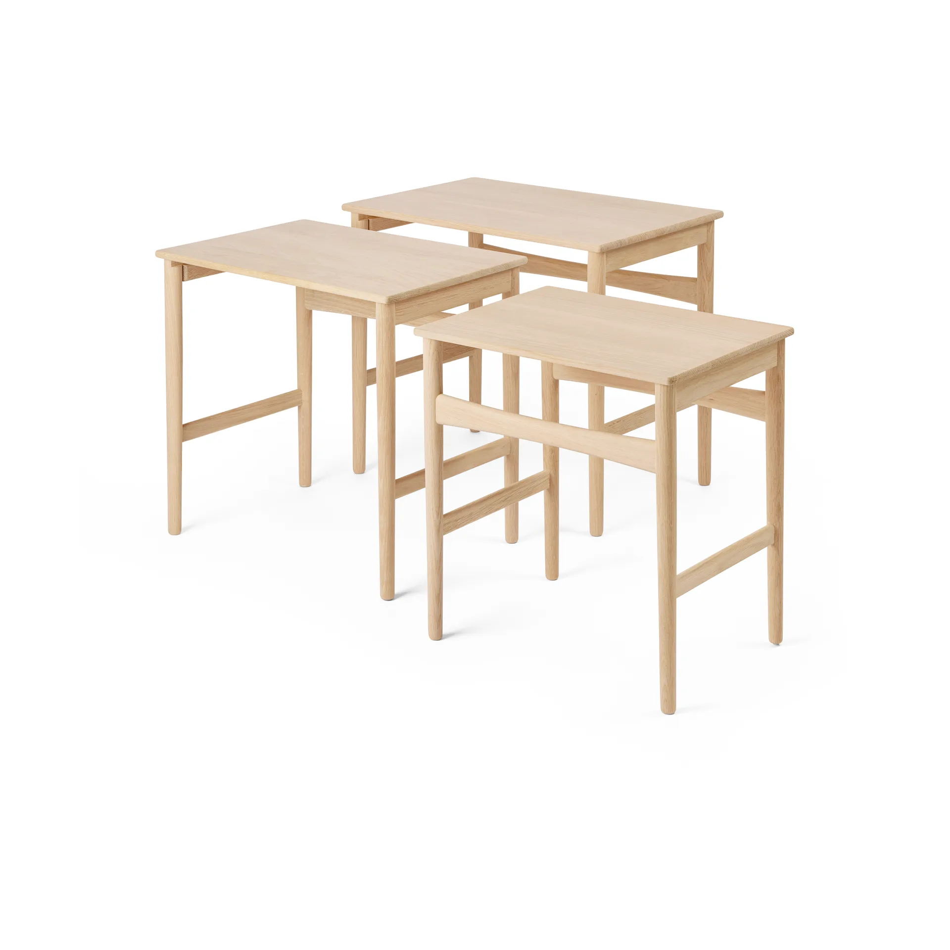 CH004 nesting tables satsbord, Oljad eik Carl Hansen & Søn