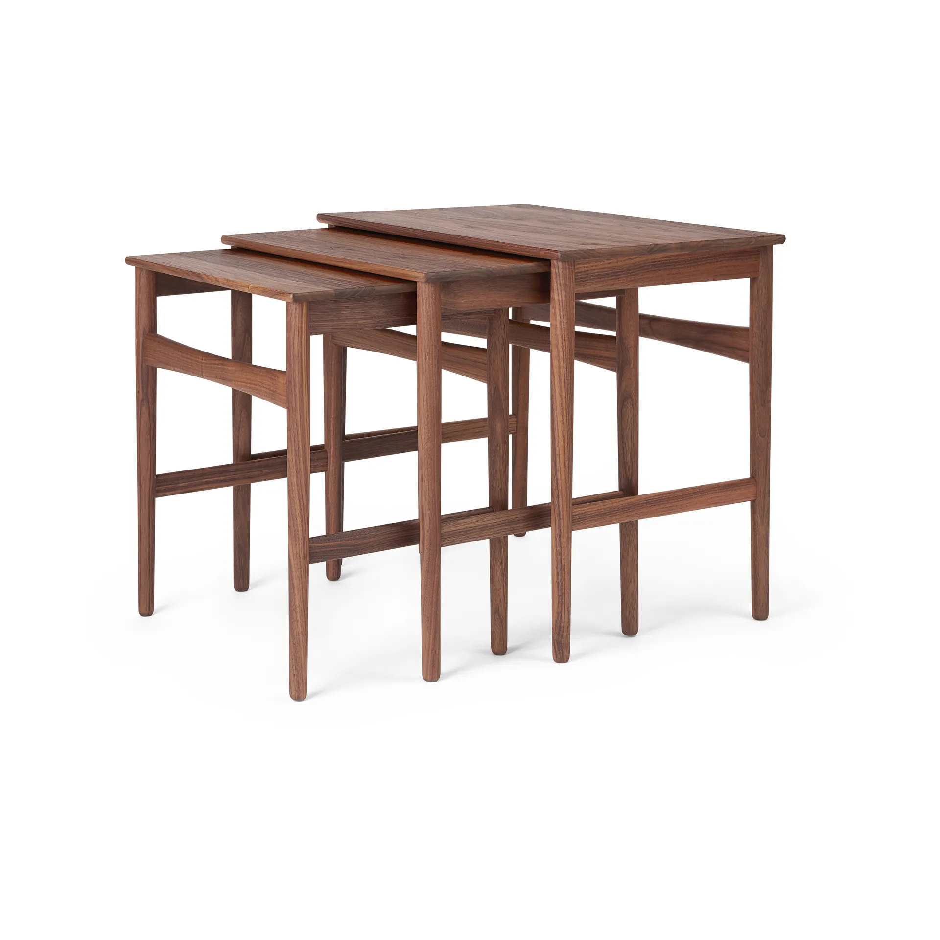 CH004 nesting tables satsbord, Oljad valnöt -> Oljet valnøtt Carl Hansen & Søn