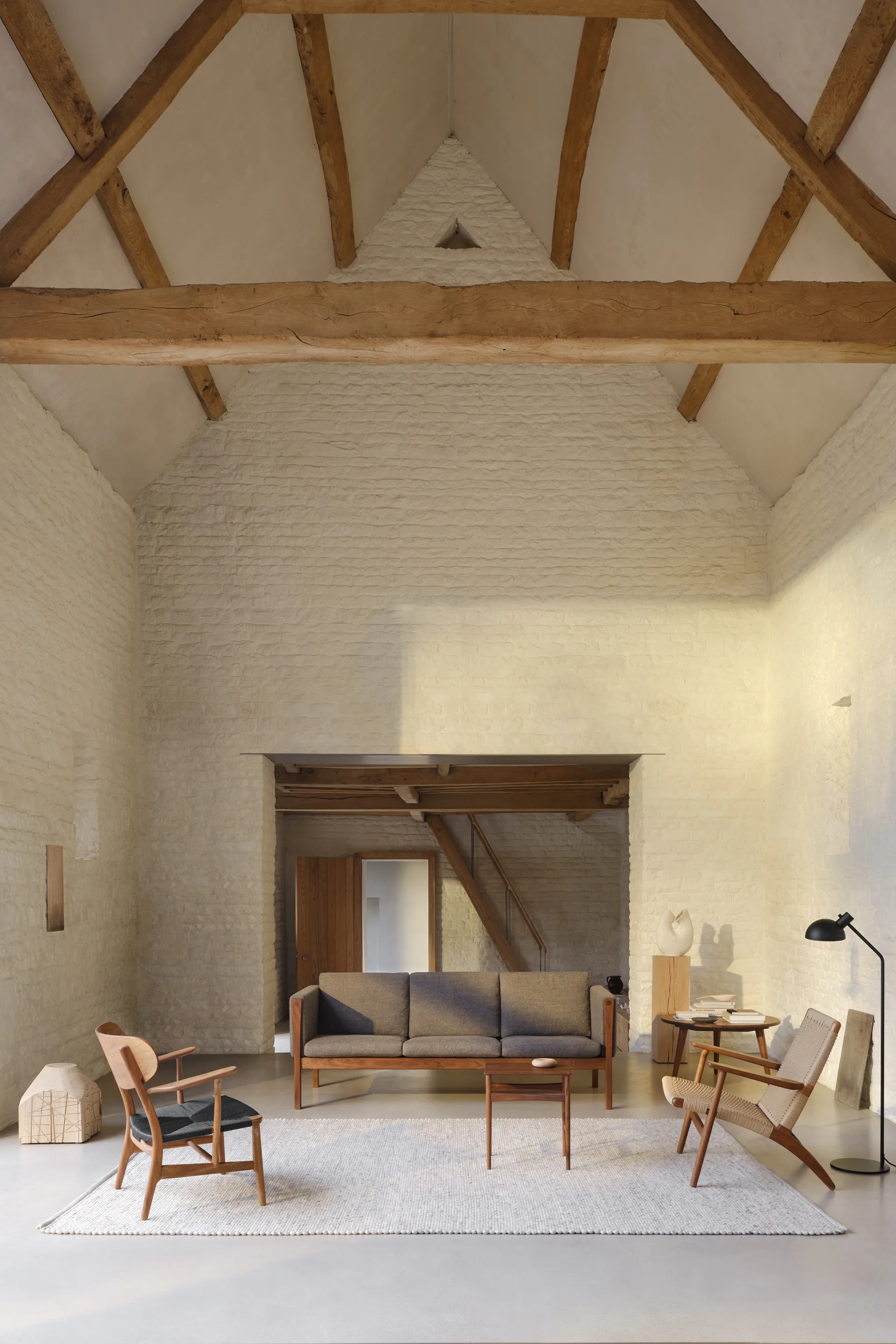 CH004 nesting tables satsbord, Oljad valnöt -> Oljet valnøtt Carl Hansen & Søn