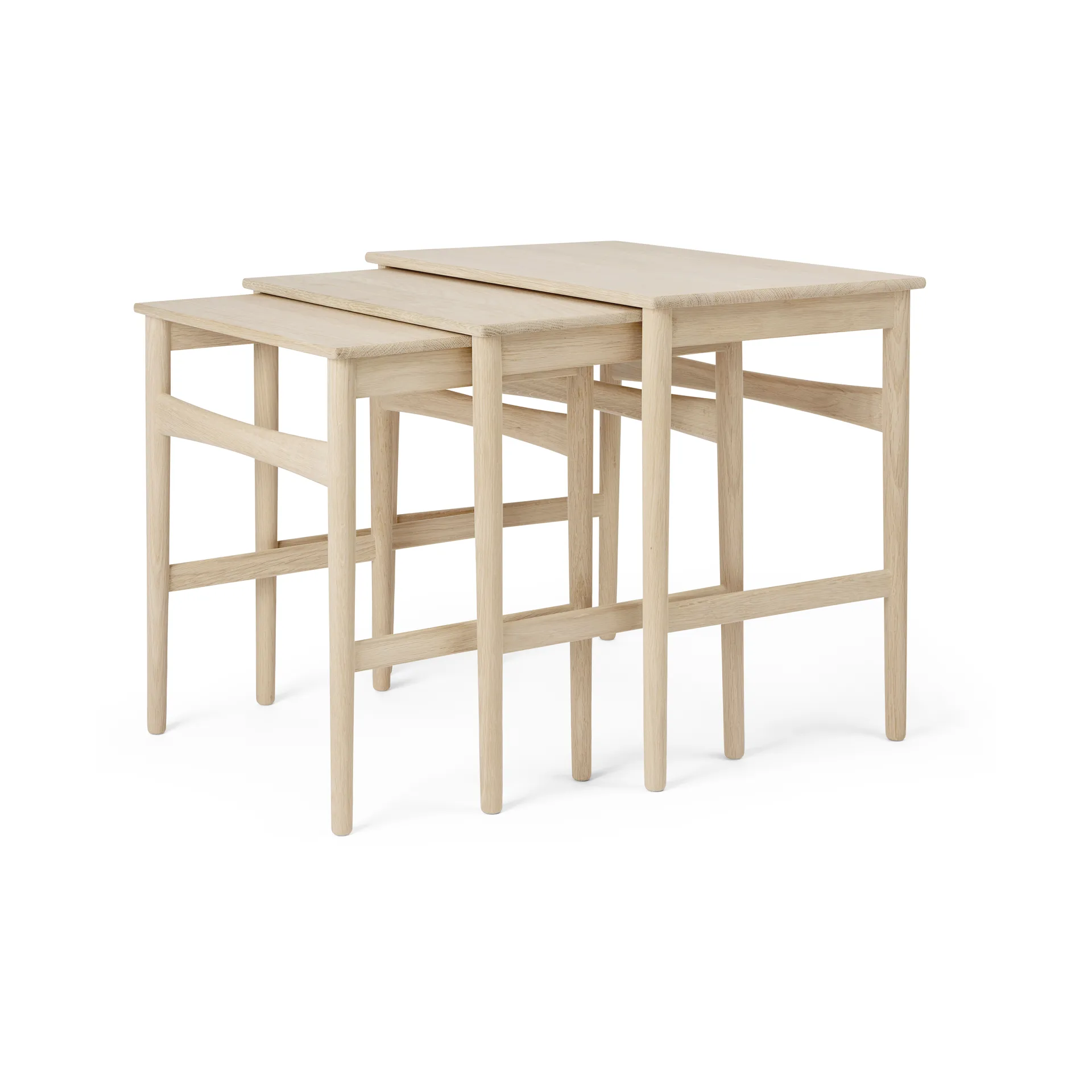 CH004 nesting tables satsbord, Såpet eik Carl Hansen & Søn