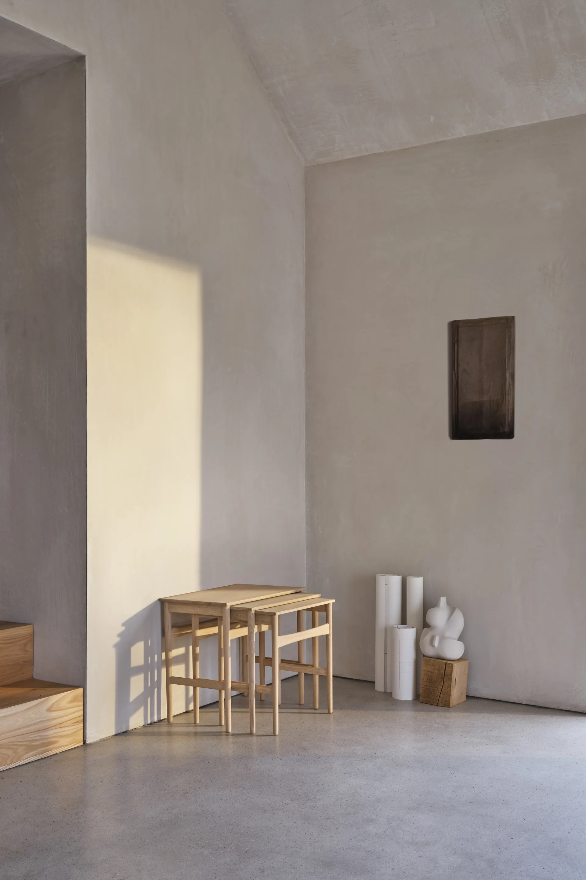 CH004 nesting tables satsbord, Såpet eik Carl Hansen & Søn