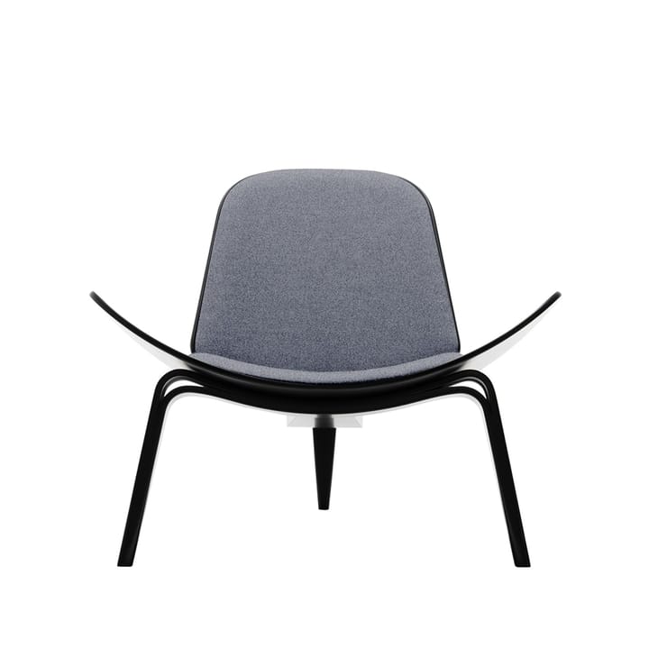 CH07 lenestol - Fiord 151 stoff-svartlakkert bøk - Carl Hansen & Søn