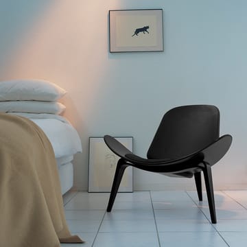 CH07 lenestol - Thor 301 lær-svartlakkert eik - Carl Hansen & Søn