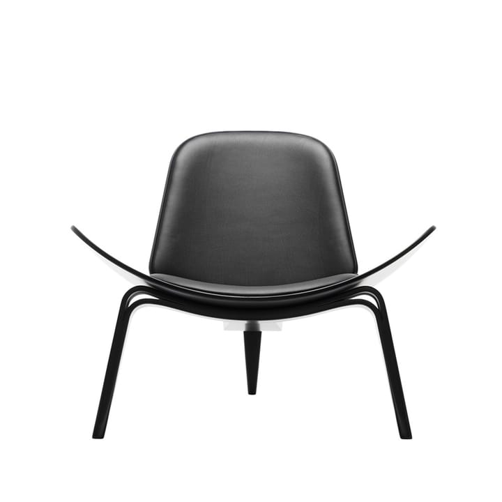 CH07 lenestol - Thor 301 lær-svartlakkert eik - Carl Hansen & Søn