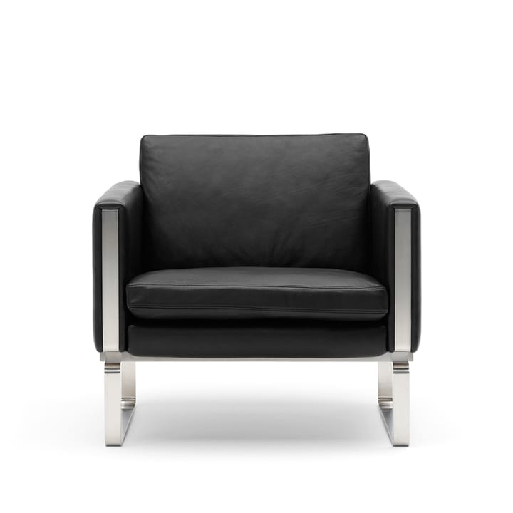 CH101 lenestol - Loke 7150 lær-rustfritt stål - Carl Hansen & Søn