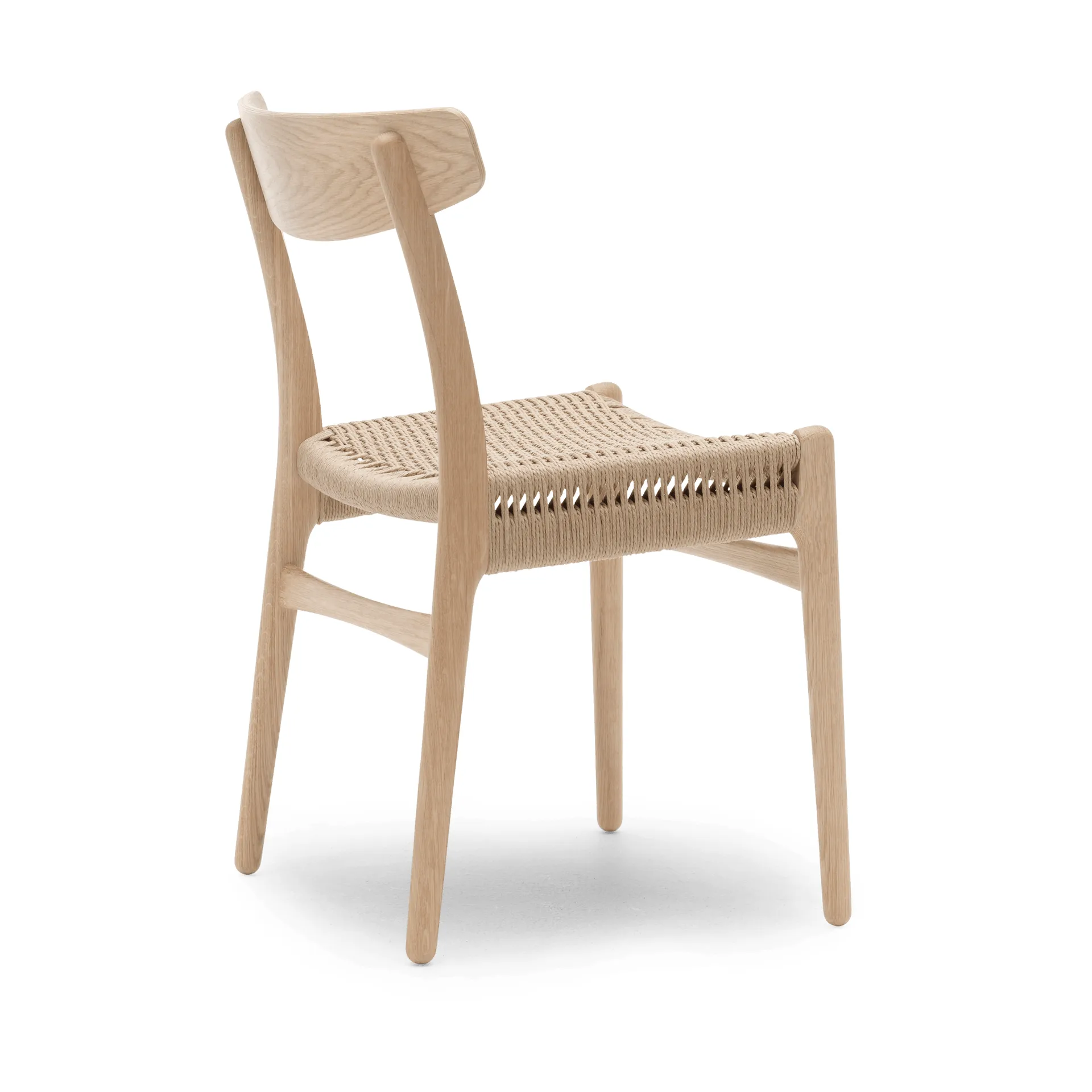 CH23 stol, Hvitskuret eik-naturflettet Carl Hansen & Søn