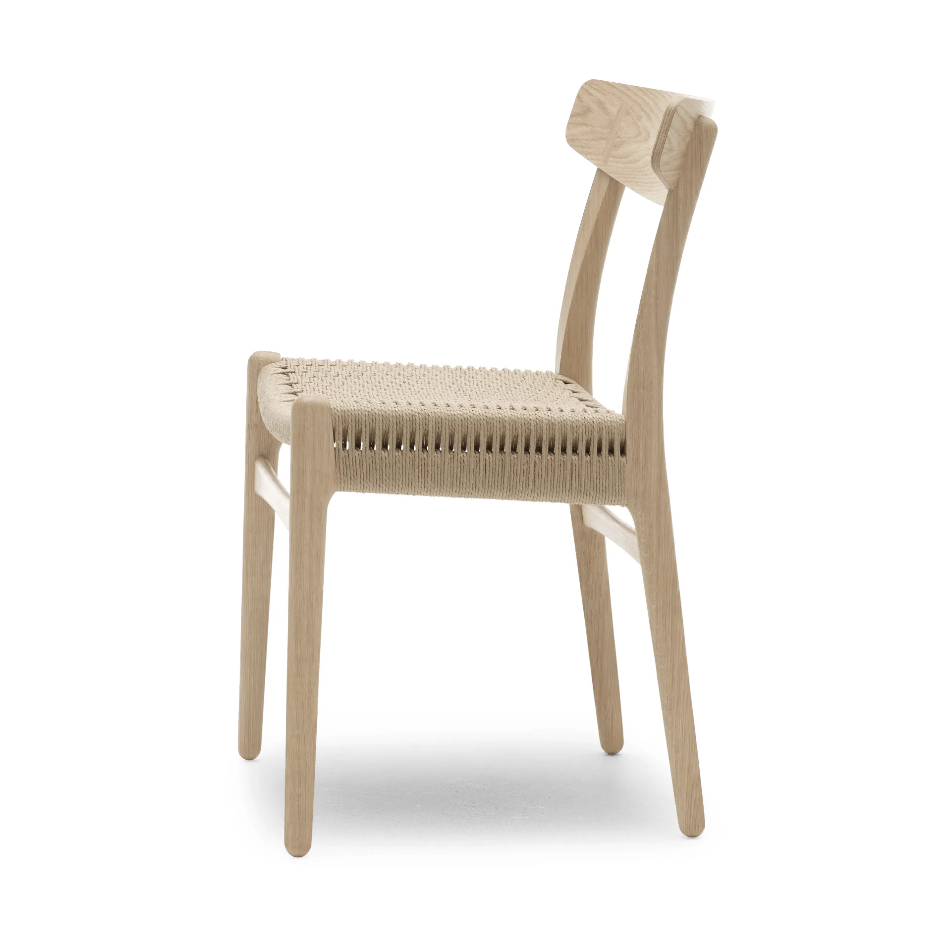 CH23 stol, Hvitskuret eik-naturflettet Carl Hansen & Søn