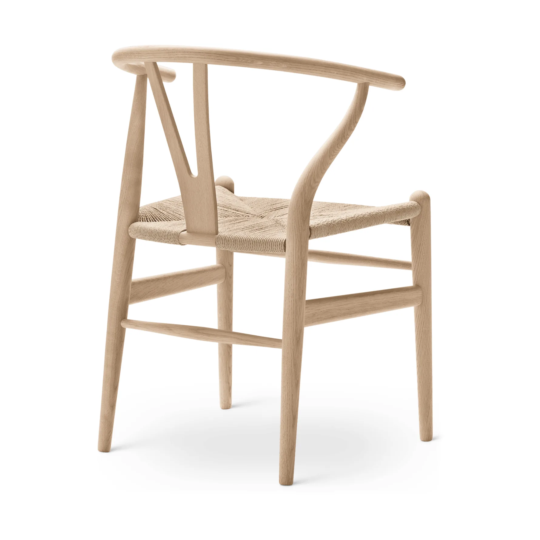 CH24 Y-stol, Hvitoljet eik-naturflettet Carl Hansen & Søn