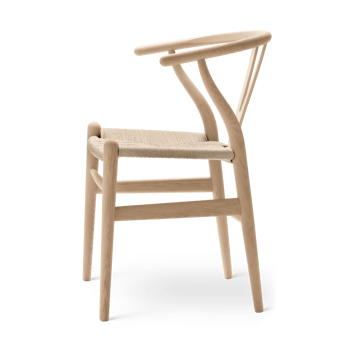 CH24 Y-stol - Hvitoljet eik-naturflettet - Carl Hansen & Søn