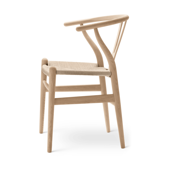 CH24 Y-stol, Hvitoljet eik-naturflettet Carl Hansen & Søn