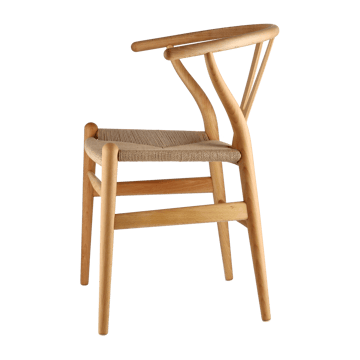 CH24 Y-stol - Oljebehandet bøk-naturflettet - Carl Hansen & Søn