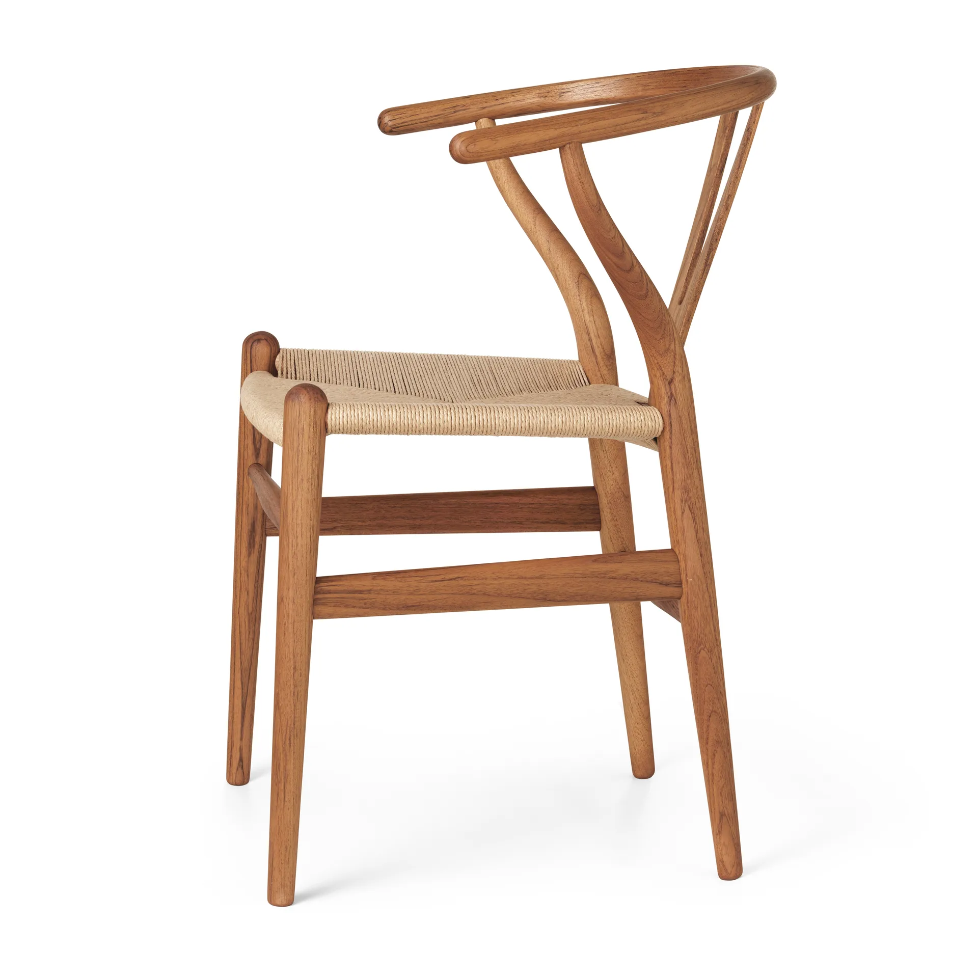 CH24 Y-stol, Oljet teak-naturflettet Carl Hansen & Søn