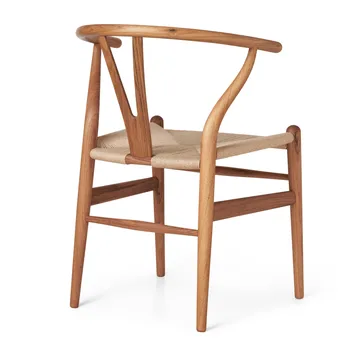 CH24 Y-stol - Oljet teak-naturflettet - Carl Hansen & Søn