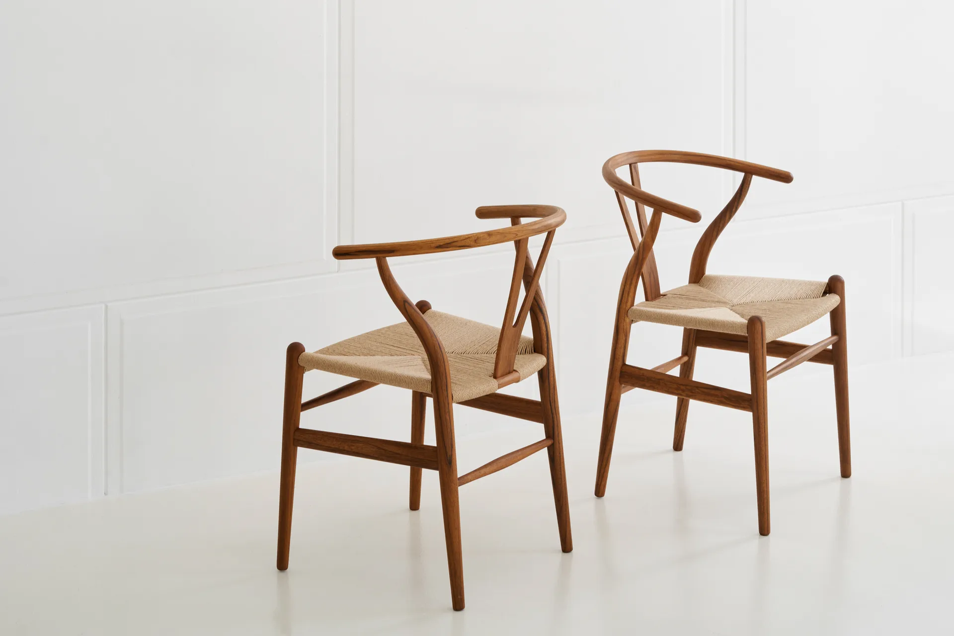 CH24 Y-stol, Oljet teak-naturflettet Carl Hansen & Søn