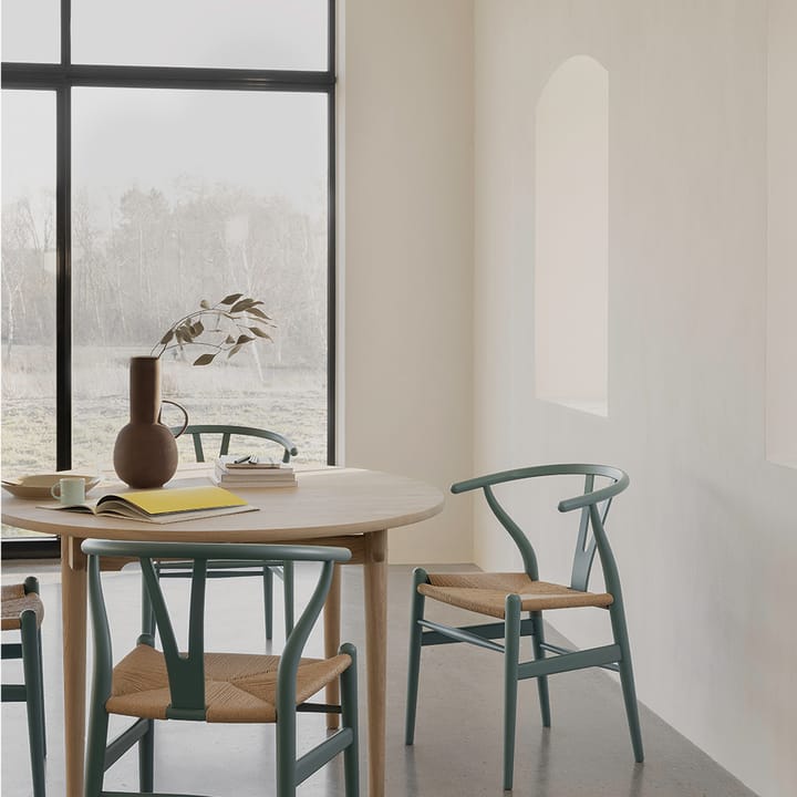 CH24 Y-stol Soft Crawford Wegner, Pewter-naturflettet Carl Hansen & Søn