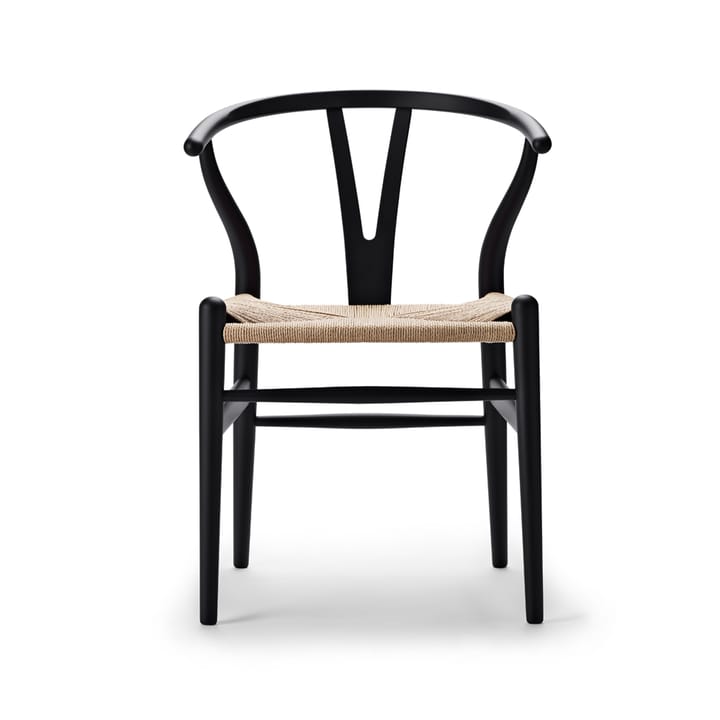 CH24 Y-stol Soft naturflettet sete - Black S9000-N - Carl Hansen & Søn