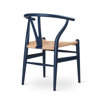CH24 Y-stol Soft naturflettet sete - Blue S8010-R90B - Carl Hansen & Søn