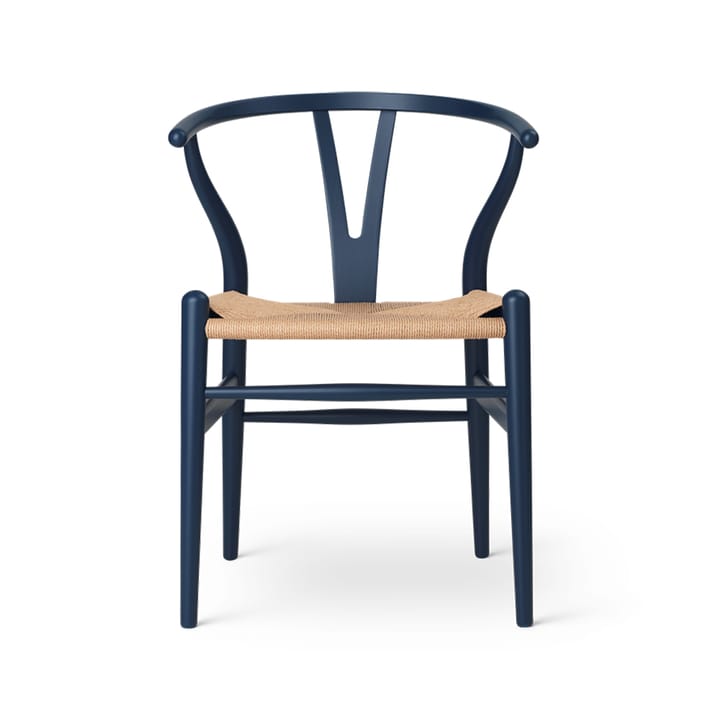 CH24 Y-stol Soft naturflettet sete - Blue S8010-R90B - Carl Hansen & Søn