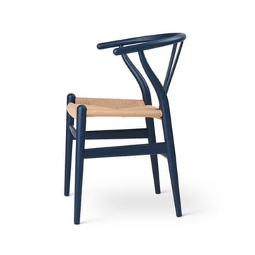 CH24 Y-stol Soft naturflettet sete - Blue S8010-R90B - Carl Hansen & Søn