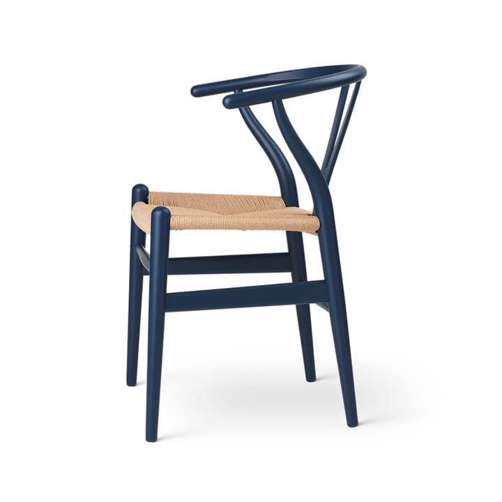 CH24 Y-stol Soft naturflettet sete, Blue S8010-R90B Carl Hansen & Søn
