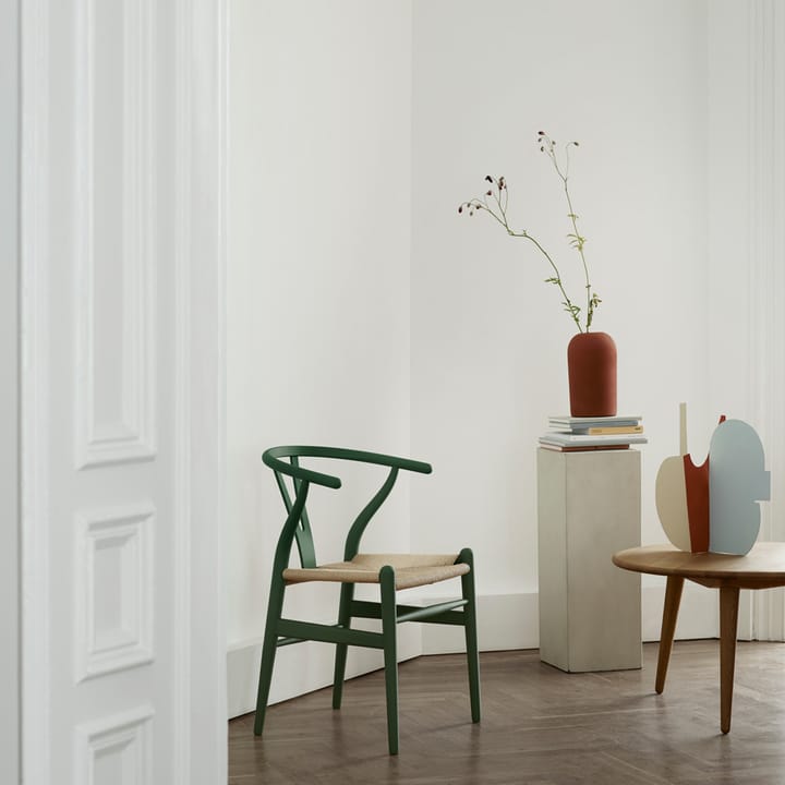 CH24 Y-stol Soft naturflettet sete, Green S8010-G10Y Carl Hansen & Søn