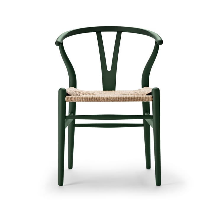 CH24 Y-stol Soft naturflettet sete - Green S8010-G10Y - Carl Hansen & Søn