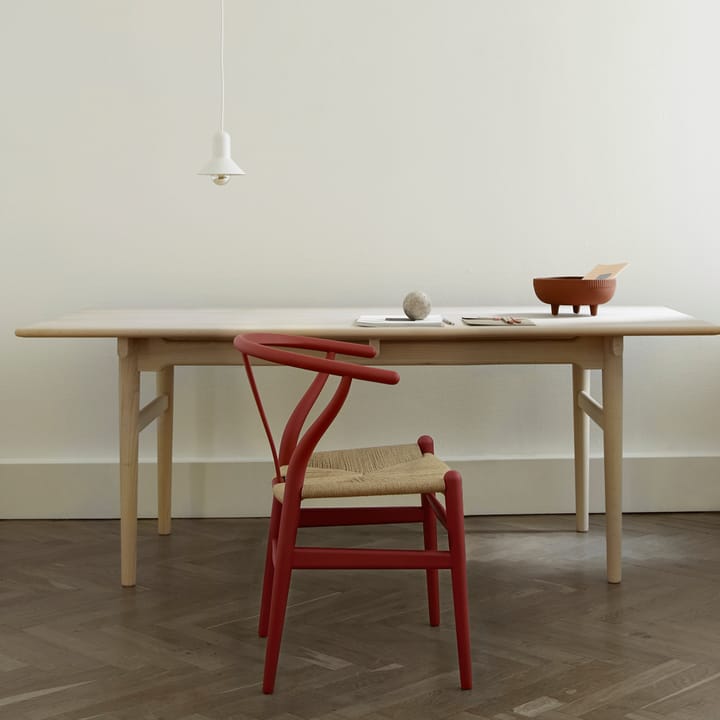 CH24 Y-stol Soft naturflettet sete, Red S4550-Y80R Carl Hansen & Søn