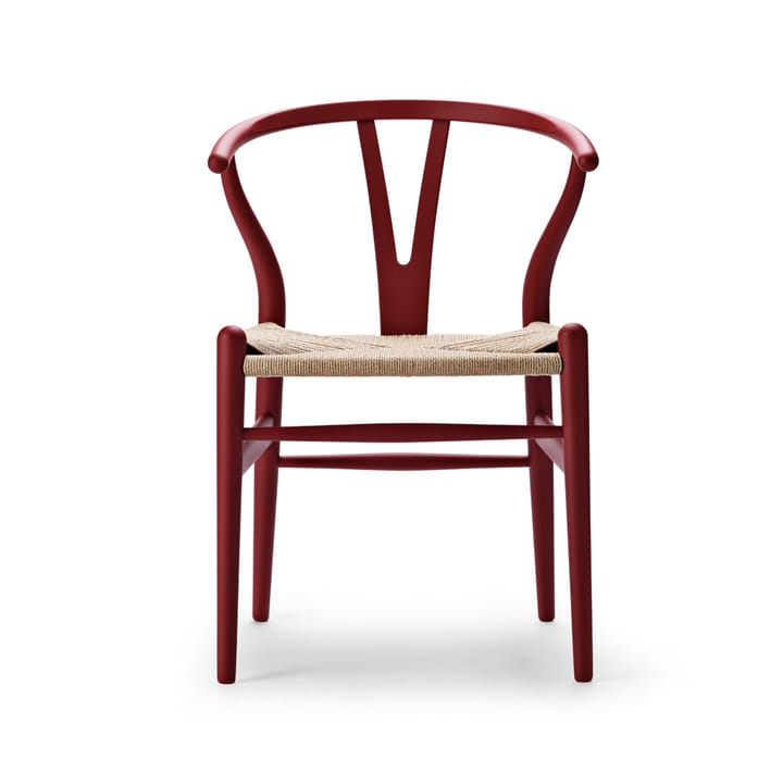 CH24 Y-stol Soft naturflettet sete - Red S4550-Y80R - Carl Hansen & Søn