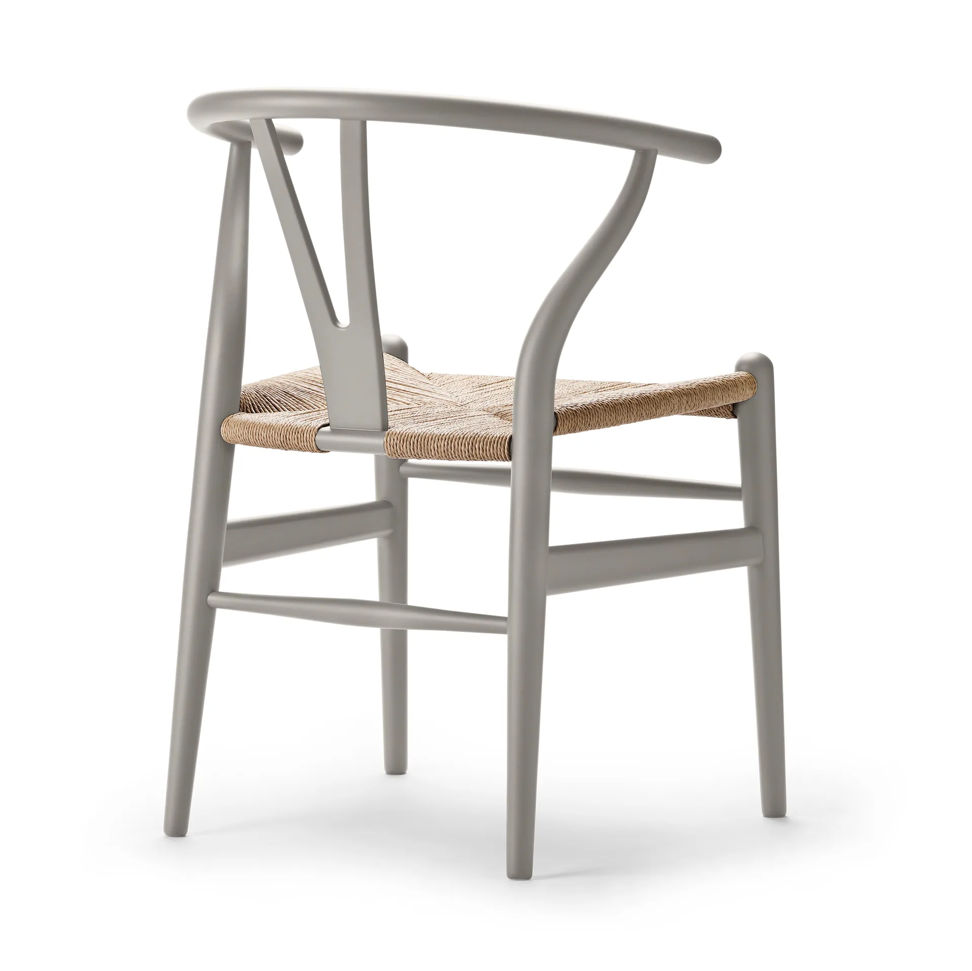CH24 Y-stol Soft naturflettet sete, Silver Grey S3502-Y Carl Hansen & Søn