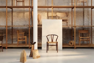 CH24 Y-stol Soft naturflettet sete - Silver Grey S3502-Y - Carl Hansen & Søn