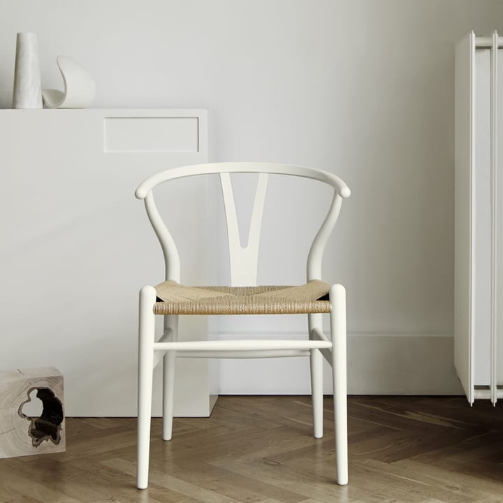 CH24 Y-stol Soft naturflettet sete, White S0502-Y Carl Hansen & Søn