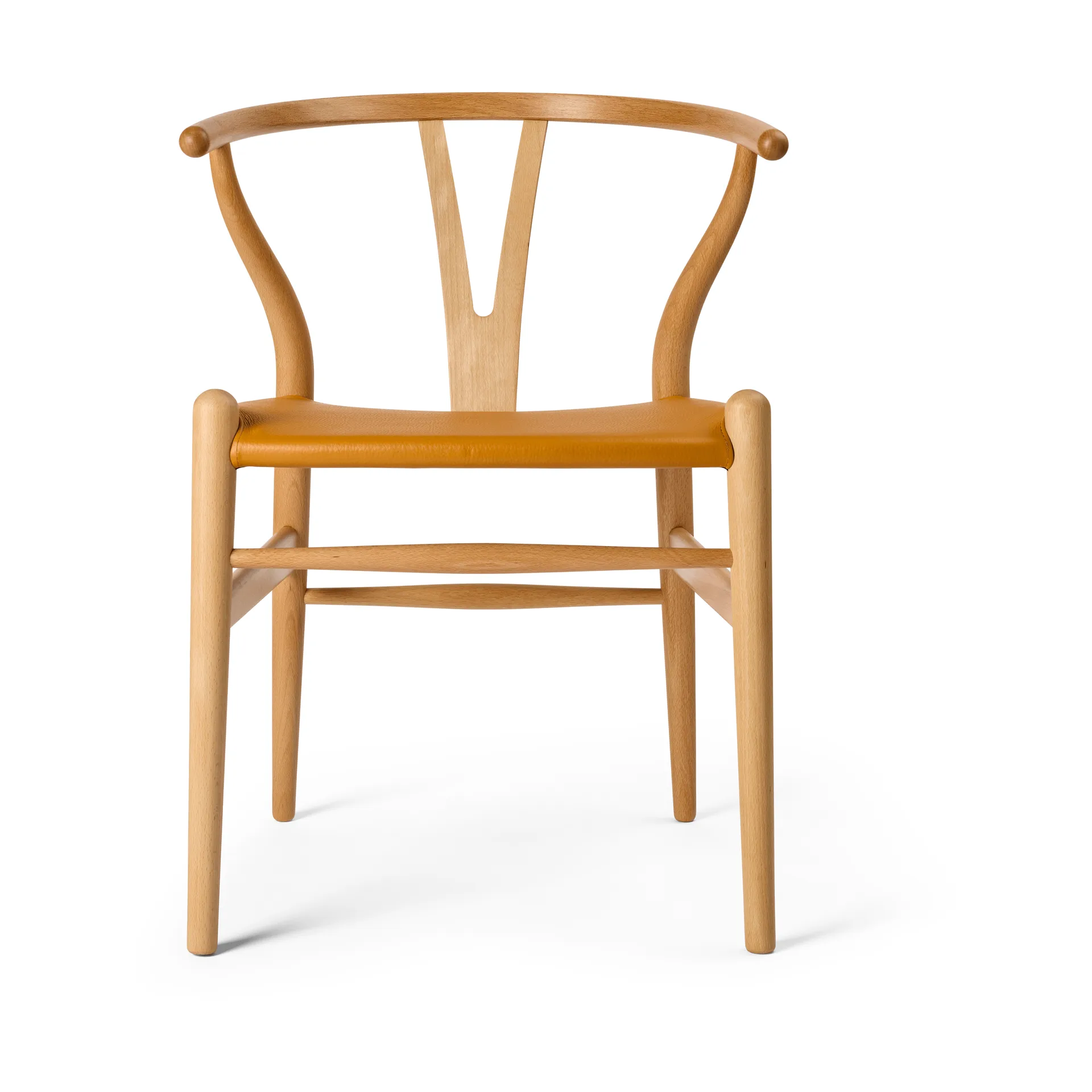 CH24P Y-stol, Lær Loke 7050-oljet bøk Carl Hansen & Søn
