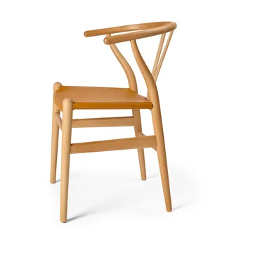 CH24P Y-stol - Lær Loke 7050-oljet bøk - Carl Hansen & Søn