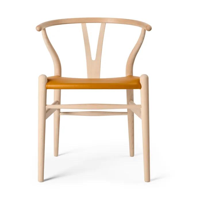 CH24P Y-stol - Lær Loke 7050-såpet bøk - Carl Hansen & Søn